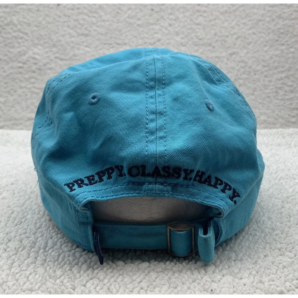 Simply Southern Baseball Hat Womens OSFA Strap Back Blue Preppy Classy Happy‎ - Picture 3 of 7